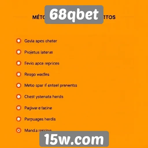 Métodos de pagamento aceitos no 68qbet